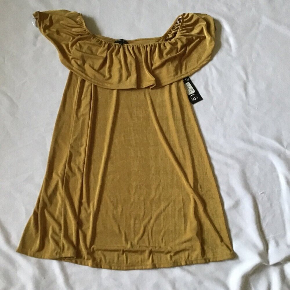 Yellow Off-Shoulder Shirt By Timing - S Blouse Cold Shoulder